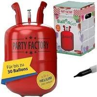 CEPEWA Helium Helium Ballongas für ca. 30 Ballons Luftballons