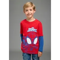 KIDSWORLD Langarmshirt SPIDEY Lagen-Shirt, Disney Disney-Shirt, hüftlange Basic-Passform, modischer Stil, mit Lagenoptik