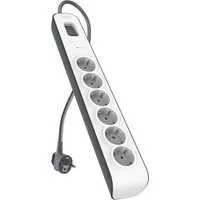 Belkin 6fach-Steckdosenleiste mit Überspannungsschutz und 2-m-Kabel Steckdosenleiste 6-fach (Ein- / Ausschalter, Überspannungsschutz, Kabellänge 2 m)