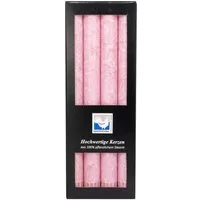 Hahn Kerzenfarm Formkerze Stearin Stabkerze Set - rosa