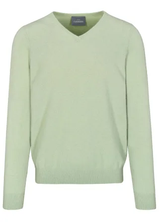 COMMANDER Finest Clothing - V-Pullover Basic, uni seagrass - Gr. - S