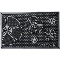 Vimoda Fußmatte Eingangstürmatte, Außen & Innen Gummi Schmutzfänger für Haustür, Rechteckig, Höhe: 12 mm, Fußabtreter Gummimatte wasserdicht Vinylteppich PVC, Terrasse Balkon