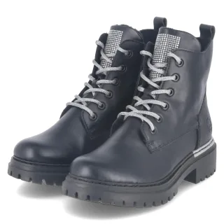 Rieker Schnürboots - Gr. 36 - Schwarz - Synthetik