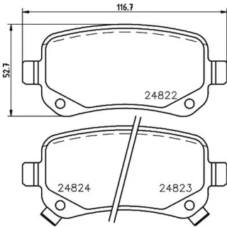 Hella Bremsbel?ge hinten Chrysler Grand Dodge Grand Journey Fiat Freemont