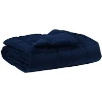 vidaXL Bett Ganzjahresbettdecke Dunkelblau 135 x 200 cm Mikrofaser (1-tlg)