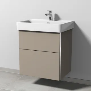 Sanipa 3way Waschtischunterbau zu Laufen Pro S Waschtisch mit 2 Auszügen, Sandgrau-Matt BS76667