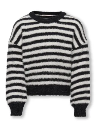 KIDS ONLY - KOGNEWPIUMO L/S PULLOVER KNT NOOS Black - Gr. - 140
