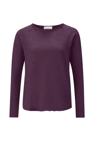Rich & Royal - Organic Heavy Jersey Longsleeve mulberry - Gr. - XS