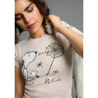 KangaROOS Kurzarmshirt sehr figurbetonte Passform, bedruckte, melierte und metallic Optik