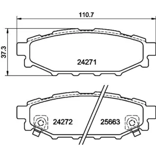 Hella Bremsbel?ge hinten Subaru Toyota 8DB355012-261