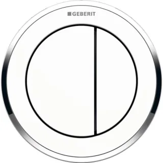 Geberit Fernbetätigung Typ 10 pneumatisch für 2-Mengen-Spülung Möbeldrücker weiß/glanzchrom, 116057K 116057KJ1
