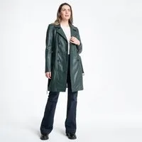 Mouflon Ledermantel Emilia Echter Lammnappa-Leder-Trenchcoat mit Gürtel