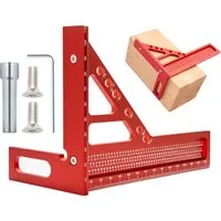 Youyijia Winkelmesser 3D Gehrungswinkel Aluminium, Multifunktionaler Winkelmesser 22.5°–90°