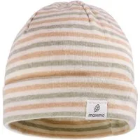 MAXIMO Jerseymütze BABY-Mütze, geringelt Feinrippjersey, Umschlagrand, UV 30 (1-St) Baumwolljersey