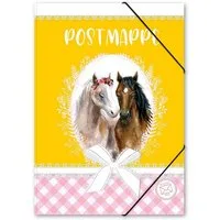 itenga Organisationsmappe itenga Postmappe Gummizugmappe A4 Motiv Pferde