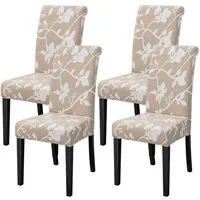Agger Stuhlhusse Stuhlhussen 4/6er Set Stretch Stuhlbezug, Modernes Muster Abnehmbarer, Waschbar Stuhl Hussen für Wohnzimmer, Esszimmerstühle