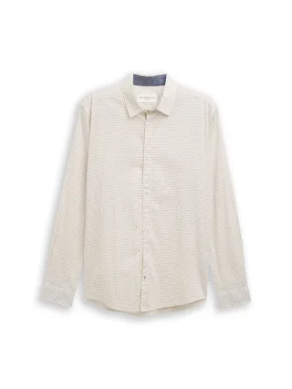 Tom Tailor - Fitted Hemd mit Muster white mini spike design - Gr. - XL