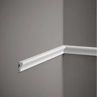 PROVISTON Zierleiste Polystyrol, 15 x 33 x 2000 mm, Weiß, Wandleiste, Kleben, Polystyrol, 1-St.