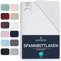 BARBONS Spannbettlaken Mikrofaser Bettlaken, 35 cm Tiefe Spannbetttuch, Gebürstete Polyester, (1 Stück), Topper