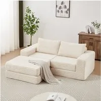 MODFU Schlafsofa Modulares Sofa-Bett, Removable Footstool, Modular Sofa with Flexible Configuration 1 Teile