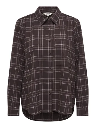 ONLY - ONLWREN CHECK SHIRT WVN Black - Gr. - M