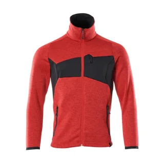 MASCOT Herren Strickpullover mit Reißverschluss ACCELERATE Verkehrsrot / Schwarz XS - 18105-951-20209-XS