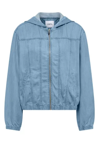CECIL - Blouson Jacke mit Kapuze blau - Gr. - M