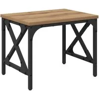 vidaXL Druckertisch Druckerständer Artisan-Eiche 40 x 30 x 31 cm Holzwerkstoff (1-St)