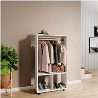 Vicco Kleiderschrank Sydney, Weiß, 70 x 128 cm (1-St)