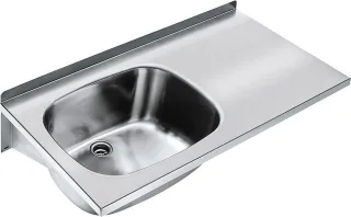 KWC Aquarotter Mehrzweckbecken, SIRIUS, Edelstahl, 1000x230x500 mm, Ablagefläche rechts, 2000100078 2000100078