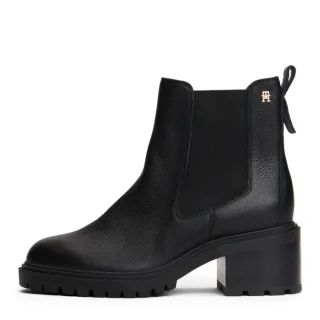 Tommy Hilfiger - Rutschhemmender Chelsea-Boot aus Leder schwarz - Gr. - 40