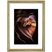 Hama Bilderrahmen Holz-Rahmen Phoenix Gold Bilder-Rahmen 30x45 cm, für 1 Bilder (einzeln), Bilderrahmen 30 cm x 45 cm Poster-Rahmen Holz Rahmen Glas