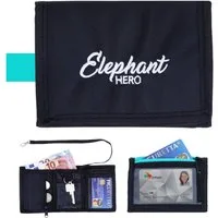 ELEPHANT Geldbörse Mädchen Jungen Hero Signature, Wallet Klettbörse Schülerbörse Schlüsselring Ausweisfach