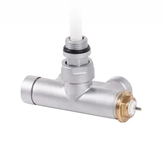 Terma Lanzen-Thermostat-Verbundeckventil 50mm CYLINDER GZ 1/2"-GZ 3/4" links, TGZTST017, Silber TGZTST017