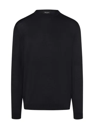 MAERZ Muenchen - Pullover Rundhals 1/1 Arm Black - Gr. - 58