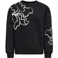 KIDS ONLY Sweatshirt KOGODESSA L/S O-NECK BOX UB CP SWT mit coolen Outline-Prints
