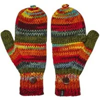 THC Natural Line Strickhandschuhe THC Klapphandschuhe 616 bunt (1-St., 1 Paar) abklappbare Fingerspitzen