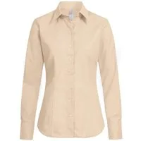 GREIFF Langarmbluse Greiff Corporate Bluse Damen BASIC Regular-Fit Beige