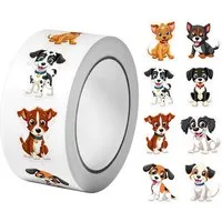 Ware aus aller Welt Aufkleber 500 Aufkleber Hunde Sticker für Kinder Bastelprojekte, (500tlg)