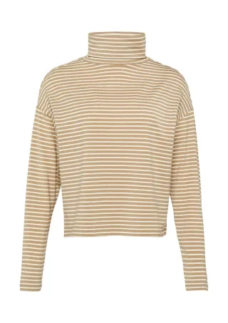 s.Oliver Red Label - Gestreiftes Langarmshirt im Relaxed Fit beige/braun/weiß - Gr. - 42