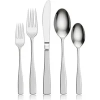 lindahandel Besteck-Set Besteck Set 1/6/12 Personen–Edelstahl 4/5 teilig, spülmaschinenfest (60-tlg), 12 Personen, 401 Edelstahl, Robust & rostfrei, ideal für Alltag & Gäste