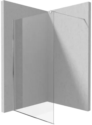 Neuesbad Dusche Wand WALK-IN Chrom 140 CM mit Weissglas NB1DEKTS034P1