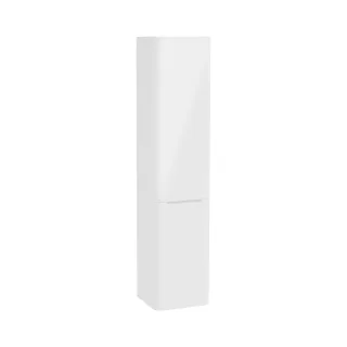 VitrA New Integra Round Hochschrank mit Wäschekorb 40 x 37 x 180 cm (BxTxH) Weiß Hochglanz,80009 80009