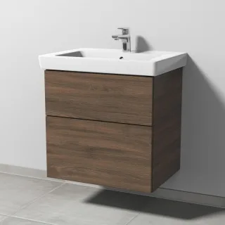 Sanipa 3way Waschtischunterbau zu Villeroy & Boch Subway 2.0 Waschtisch mit 2 Auszügen, Eiche-Arizon SM61380