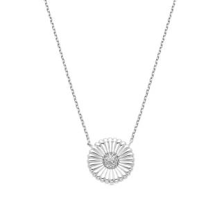Luxenter 925 Sterlingsilber und Brilliant Zirconia Halskette mit Rhodium - Olie