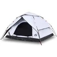 vidaXL Kuppelzelt Kuppel-Campingzelt 5 Personen Weiß Verdunkelt Quick Release, Personen: 5 (1 tlg)