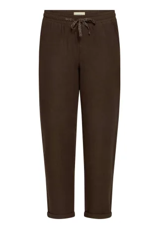 CARTOON - Leinenhose Dunkelbraun - Gr. - 44