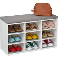relaxdays Schuhbank mit gepolsterter Sitzfläche, 9
