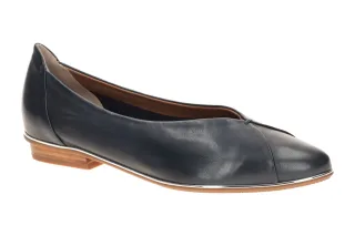 Everybody 23507C2399 GL199 Damen Ballerinas dunkelblau Echtleder spitz Absatz...