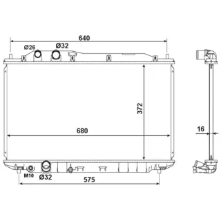 NRF Motork?hler gel?tet Honda Civic 8 1,8 53534